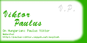 viktor paulus business card